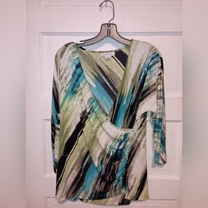 Liz Claiborne Multicolor Striped Blouse